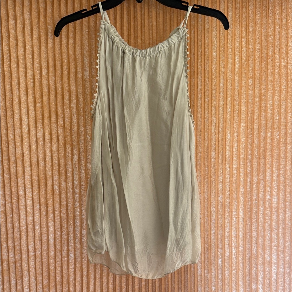 Meo Meli Made in Italy Light Champagne color Spaghetti Strap Slip Tank